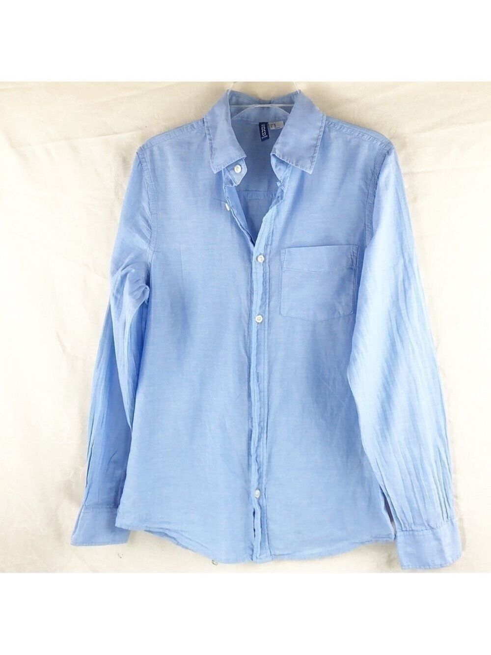 Euc - Divided By H&M Blue Dress Shirt Sz XS